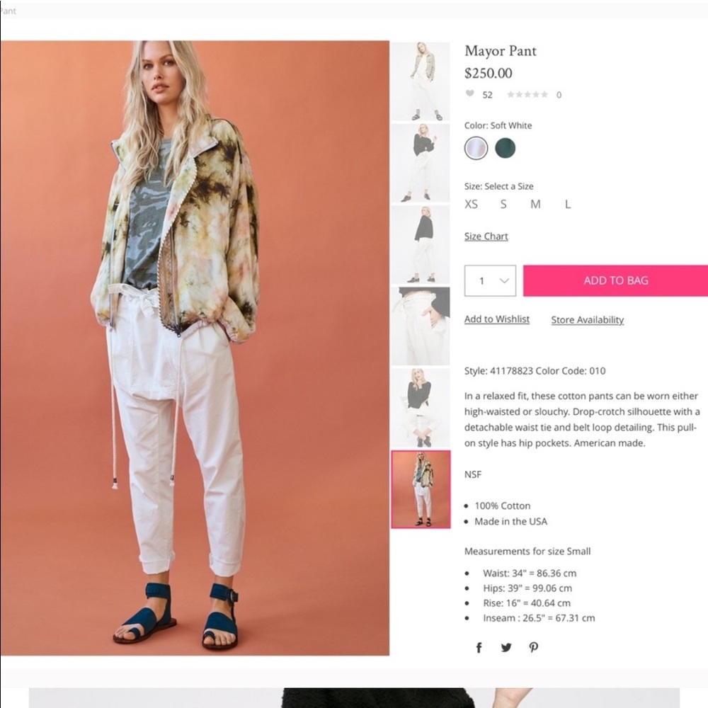 ISO NSF Mayor Pant size S or XS.